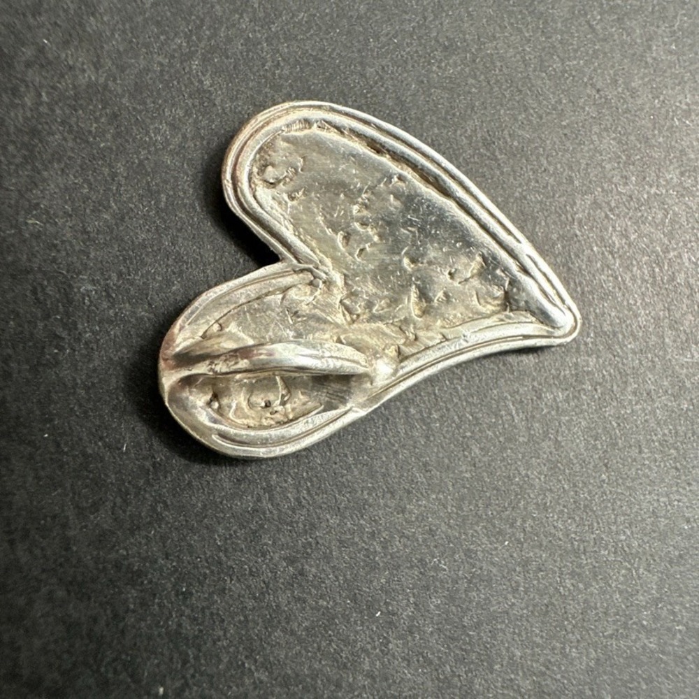 Wavy Heart Silver Charm Pendant Custom Made Jewelry #12 - Picture 5 of 7